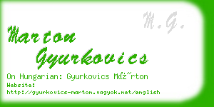 marton gyurkovics business card